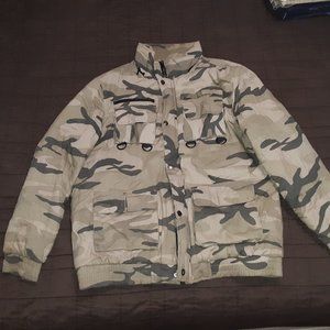 Vintage Camo Winter Hunting fleece lined Jacket  Mens Outdoor